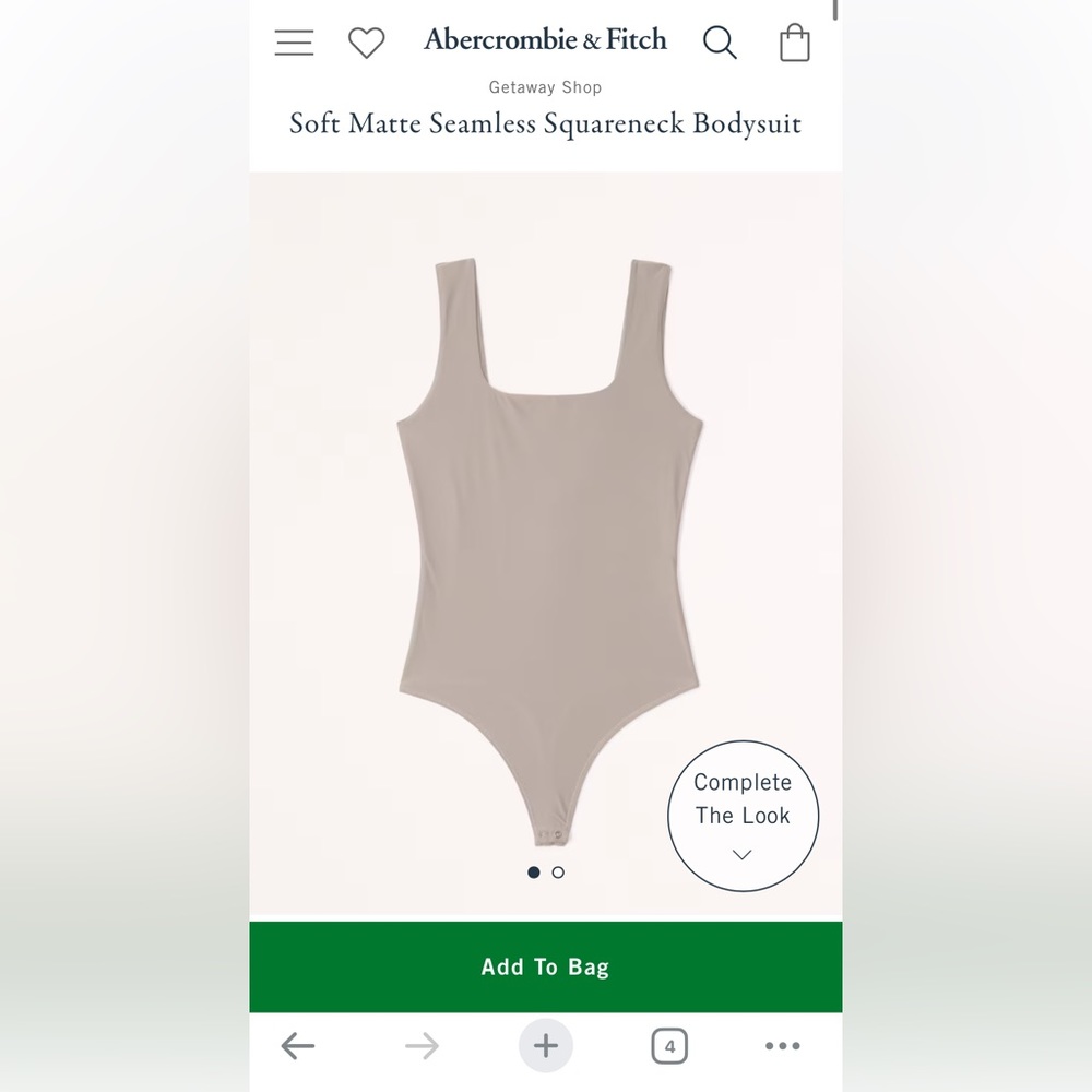 Abercrombie and Fitch Squareneck Bodysuit